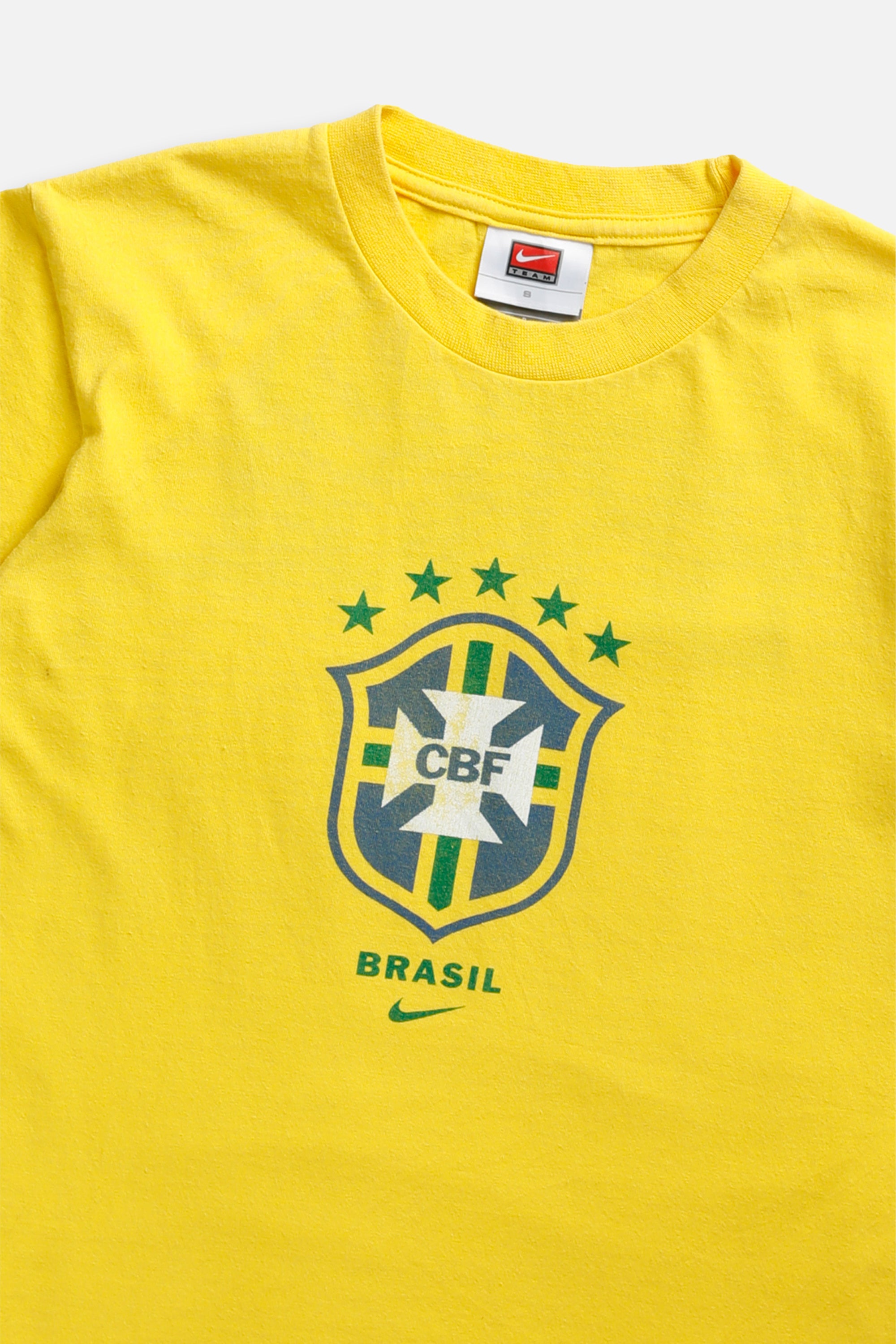Vintage Brazil Soccer Tee - S-TSHIRTS-vendor-unknown-S-Frankie Collective Rare Vintage Streetwear Reworks