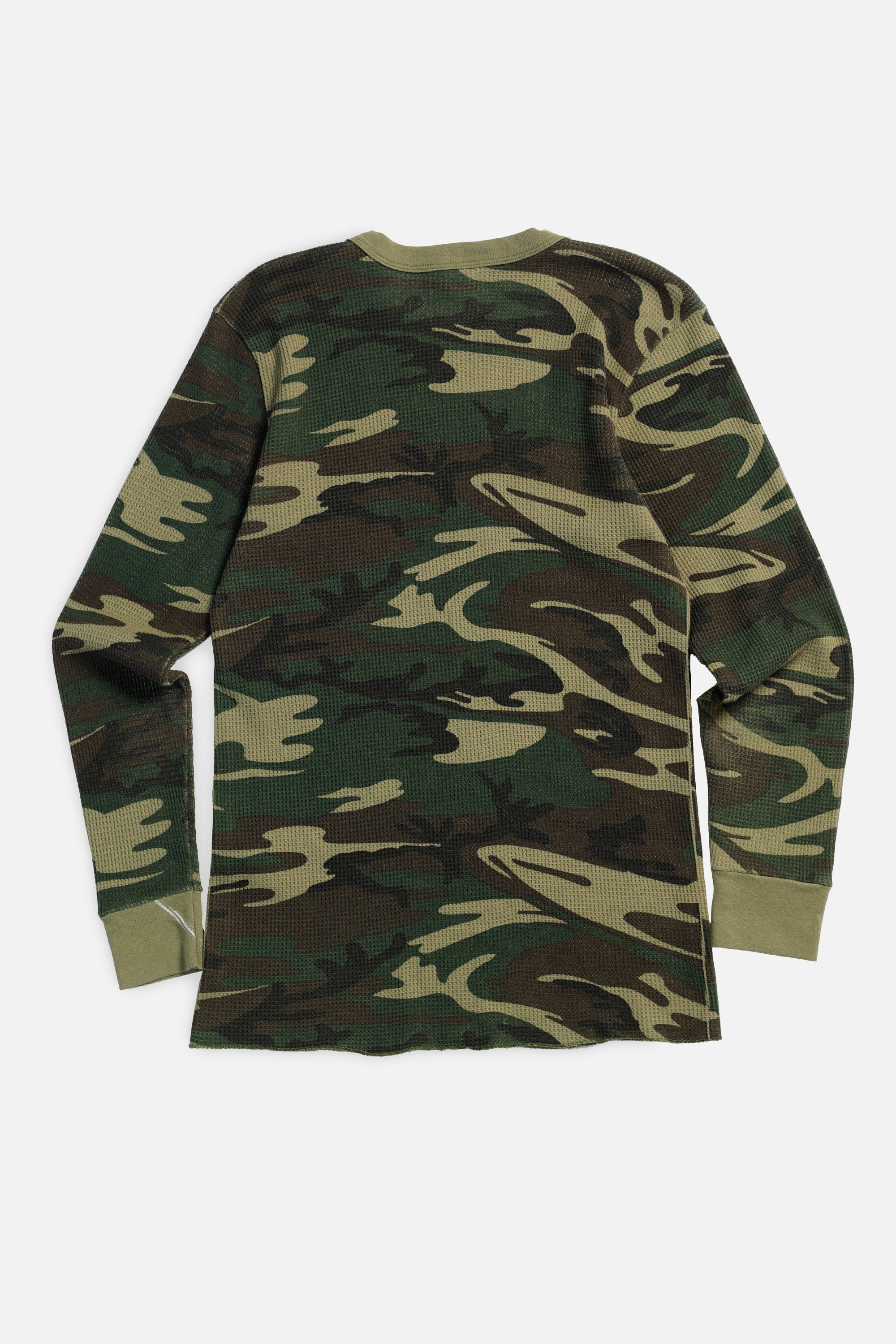 Vintage Camo Waffle Knit Tee - S-T-SHIRTS-Frankie Collective