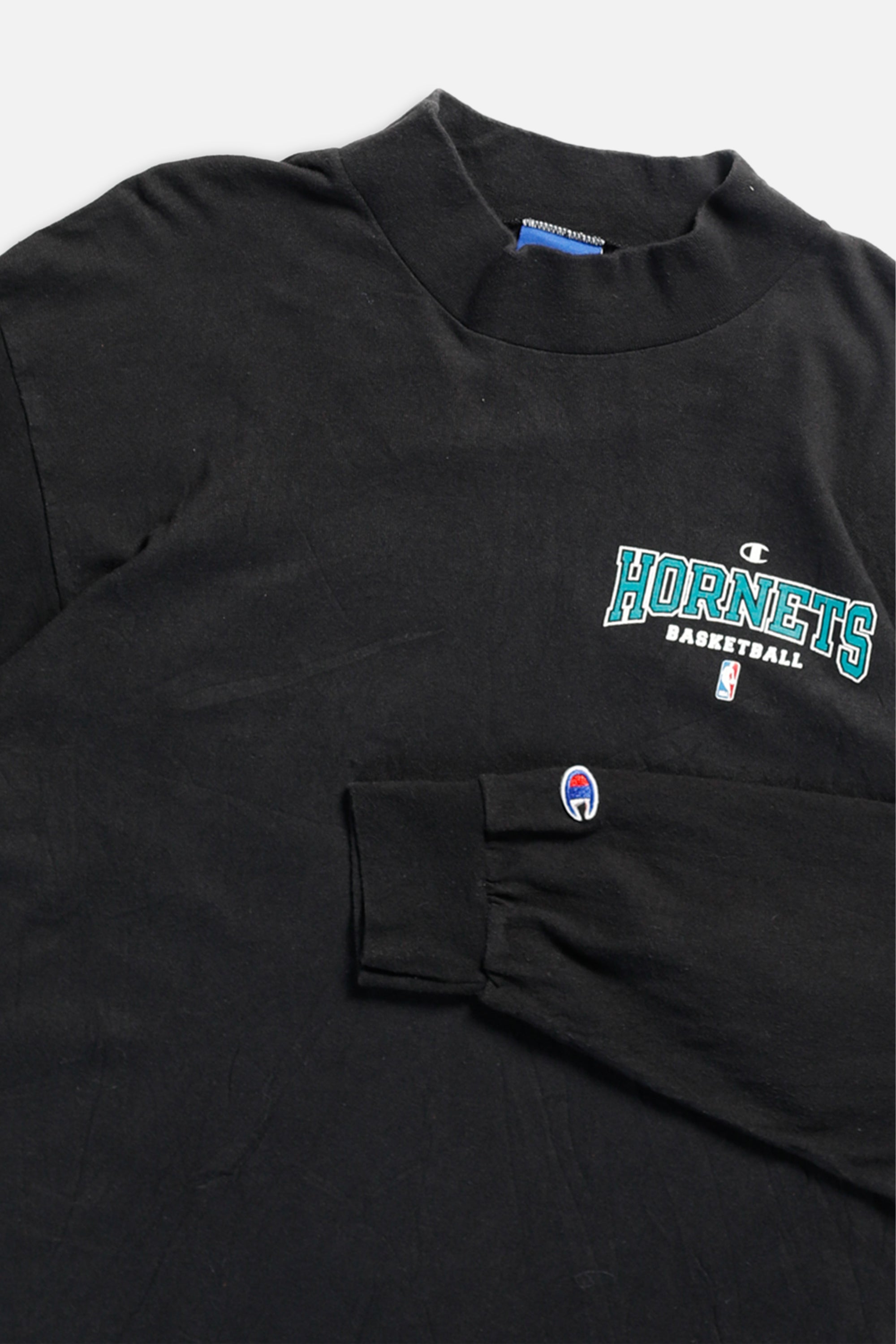 Vintage Charlotte Hornets NBA Long Sleeve Tee - L-TSHIRTS-NBA-L-Frankie Collective Rare Vintage Streetwear Reworks