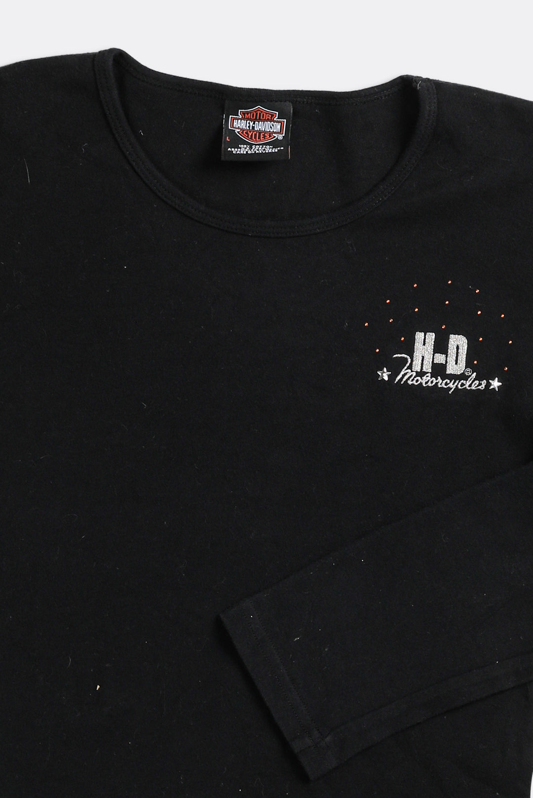 Vintage Harley Long Sleeve Baby Tee-T-SHIRTS-Harley-Frankie Collective