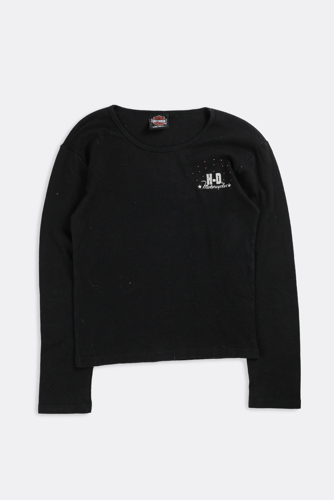 Vintage Harley Long Sleeve Baby Tee-T-SHIRTS-Harley-Frankie Collective