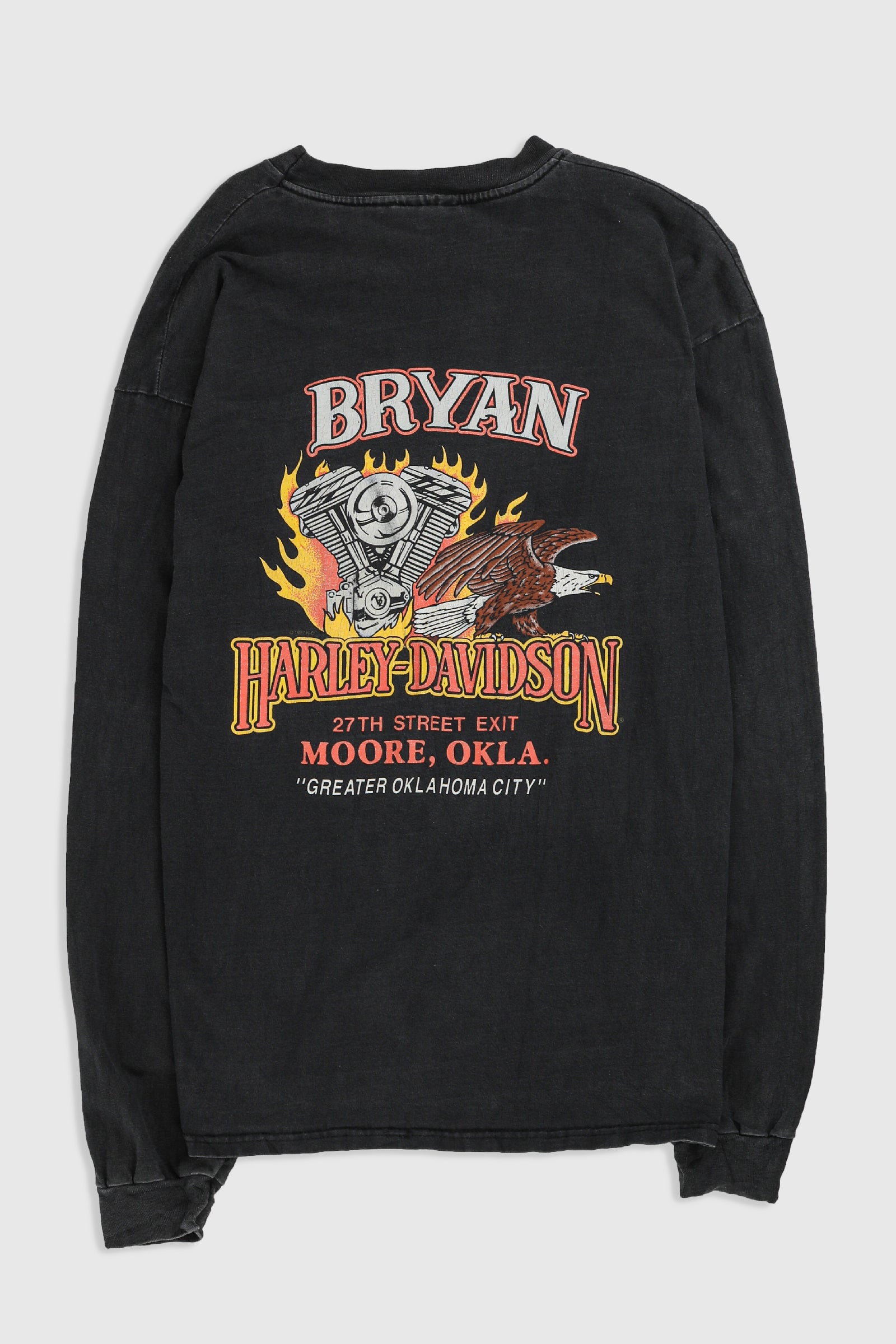 Vintage Harley Longsleeve Tee-TSHIRTS-Harley-Frankie Collective Rare Vintage Streetwear Reworks