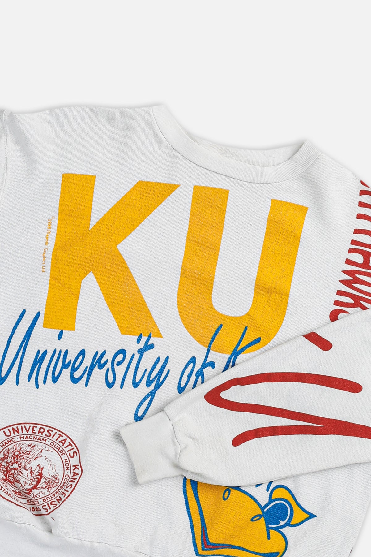 Vintage Kansas University Sweatshirt - S-SWEATERS-Varsity-Frankie Collective