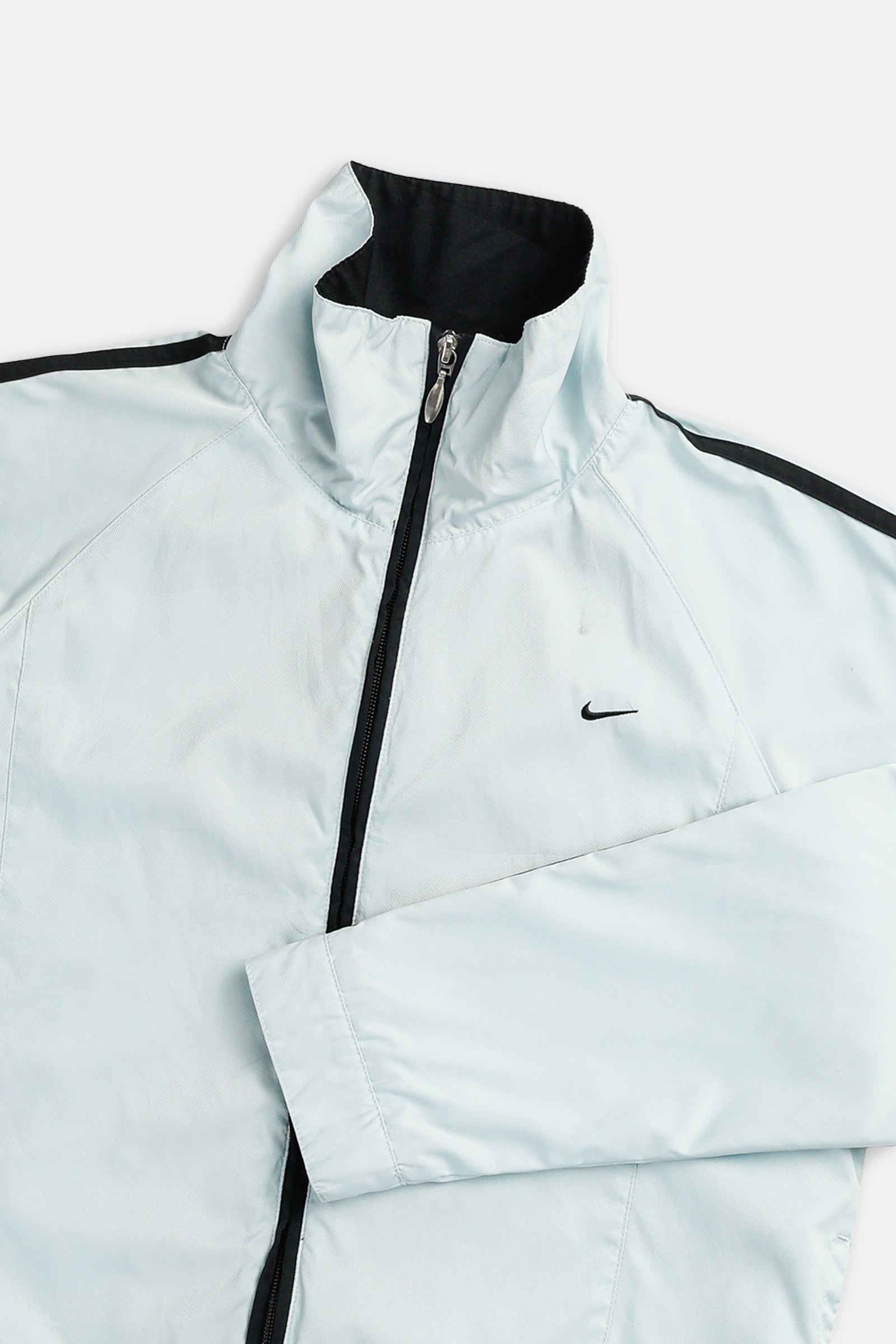 nike windbreaker jacket womens black and white