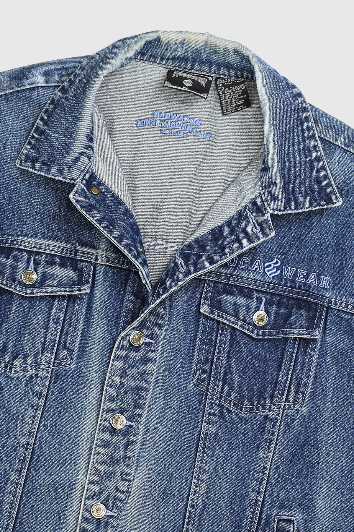 Vintage Rocawear Denim Vest - 2XL-JACKETS-rocawear-Frankie Collective Rare Vintage Streetwear Reworks