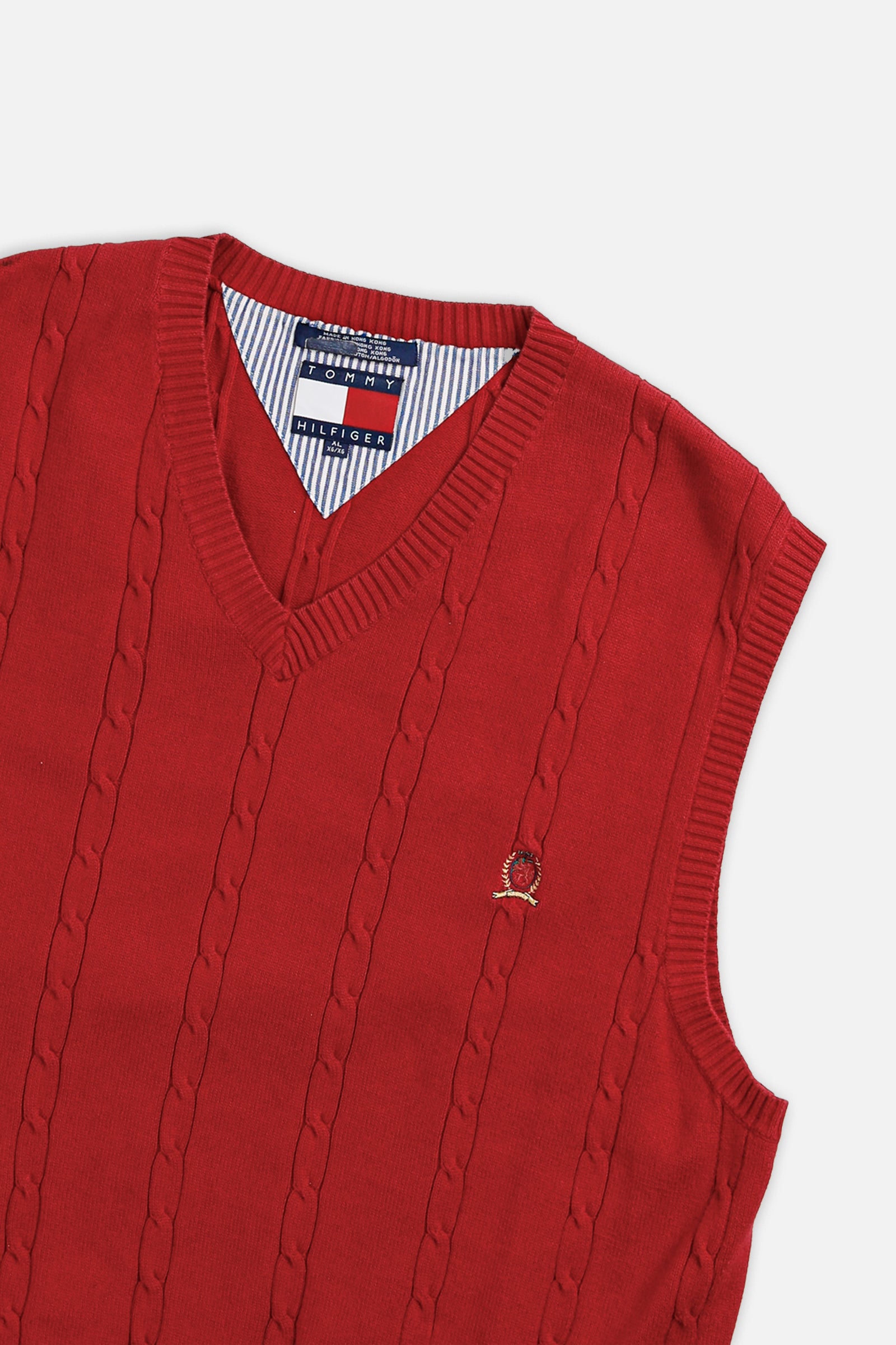 Vintage Tommy Knit Sweater Vest - XL-SWEATERS-Tommy Hilfiger-XL-Frankie Collective Rare Vintage Streetwear Reworks