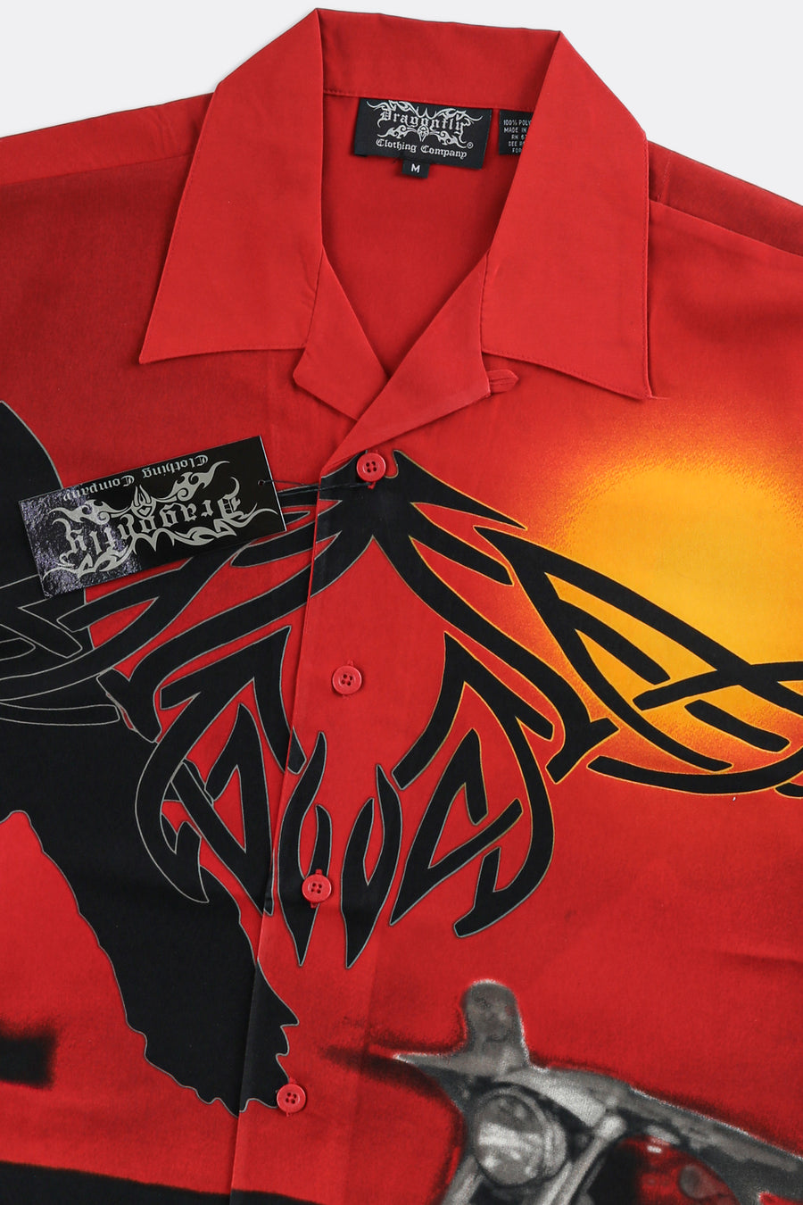 Deadstock Dragonfly Flames Camp Shirt - L, XL, XXL, XXXL