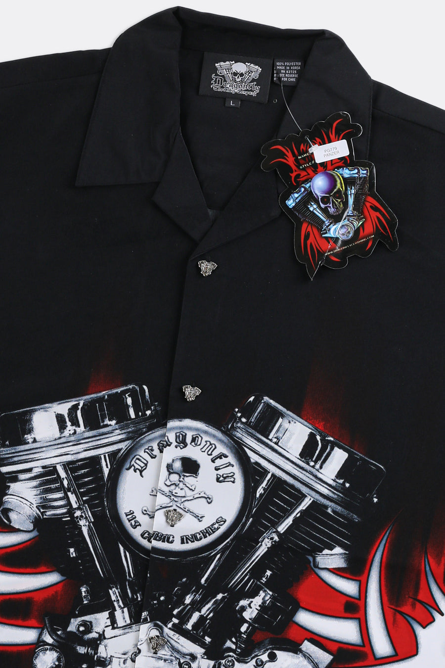 Deadstock Dragonfly Red Engine Camp Shirt - M, XL, XXL, XXXL