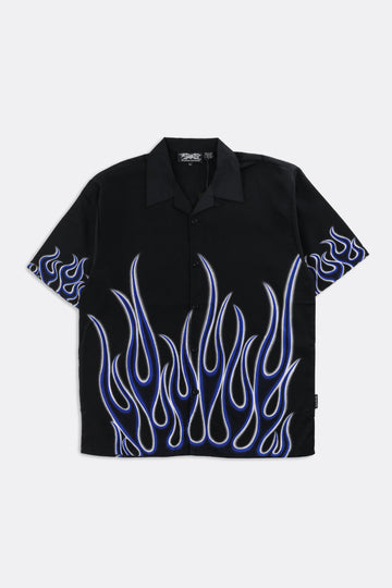 Deadstock Dragonfly Flames Camp Shirt - L, XXL, XXXL