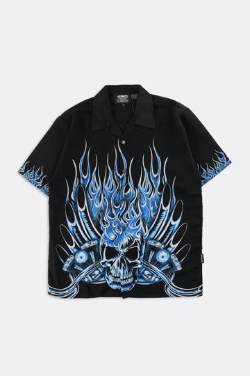 Deadstock Dragonfly Flames Camp Shirt - XXL