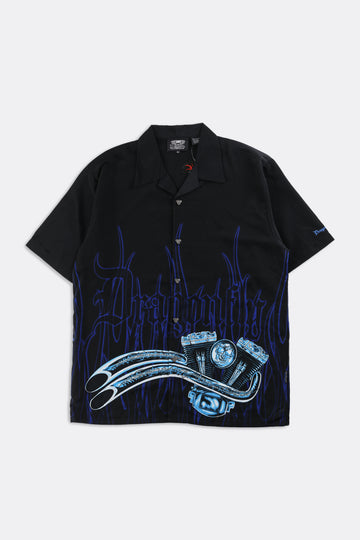 Deadstock Dragonfly Blue Engine Camp Shirt - M, XL, XXL, XXXL