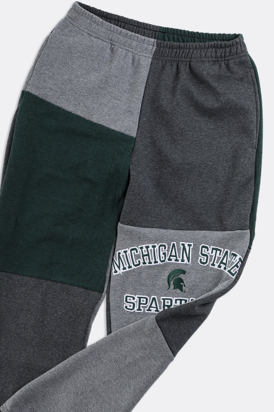 Unisex Rework Michigan State Patchwork Sweatpants - Women-M, Men-S
