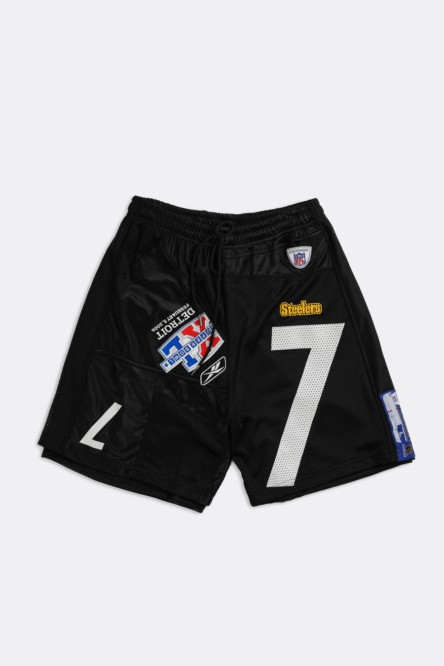 Unisex Rework Steelers NFL Jersey Shorts - Women-M, Men-S