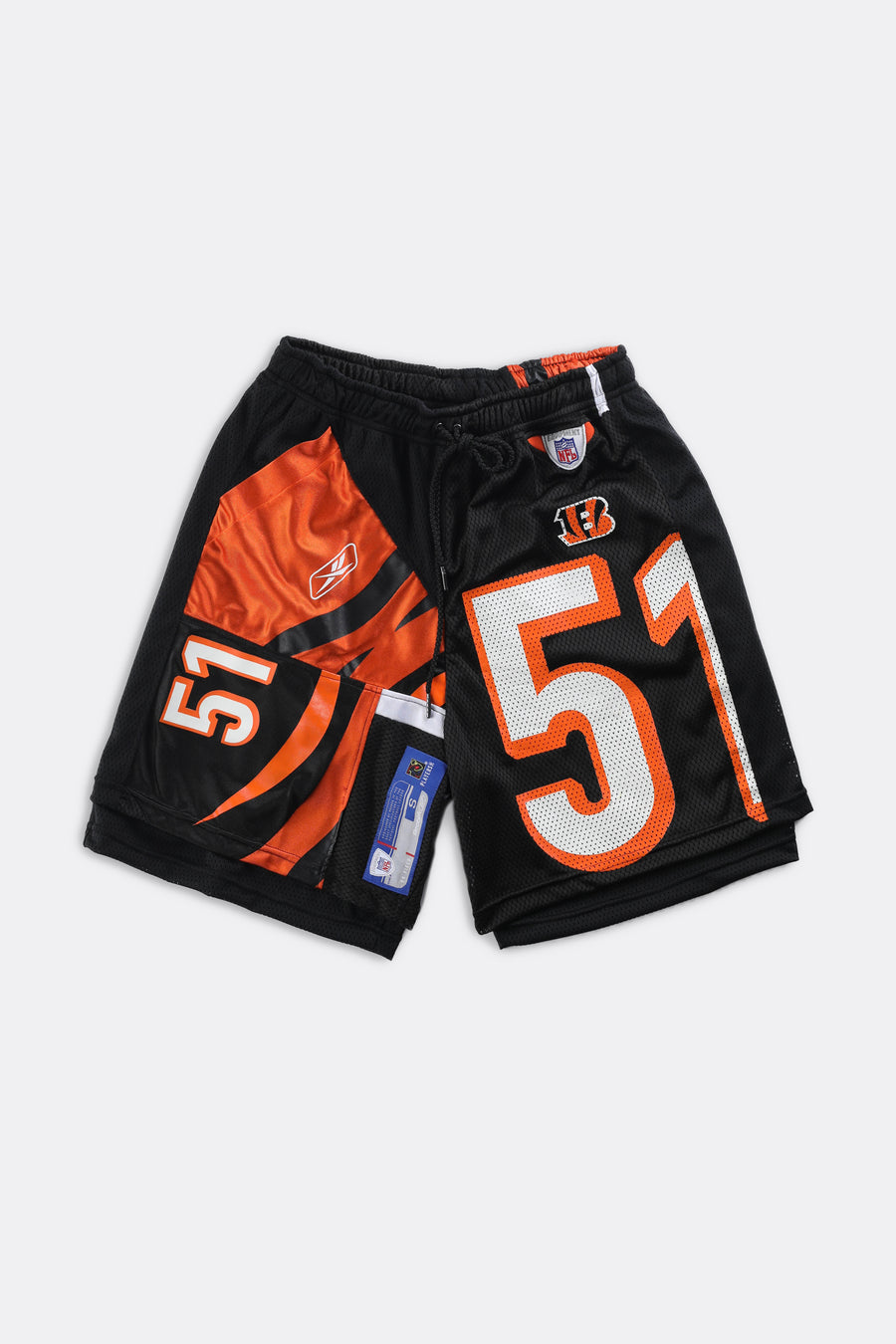 Unisex Rework Bengals NFL Jersey Shorts - Women-M, Men-S