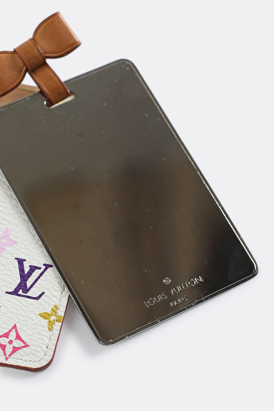 Louis Vuitton White Monogram Multicolor Card Holder or Mirror Case