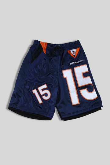 Unisex Rework Broncos NFL Jersey Shorts - Women-XS, Men-XXS