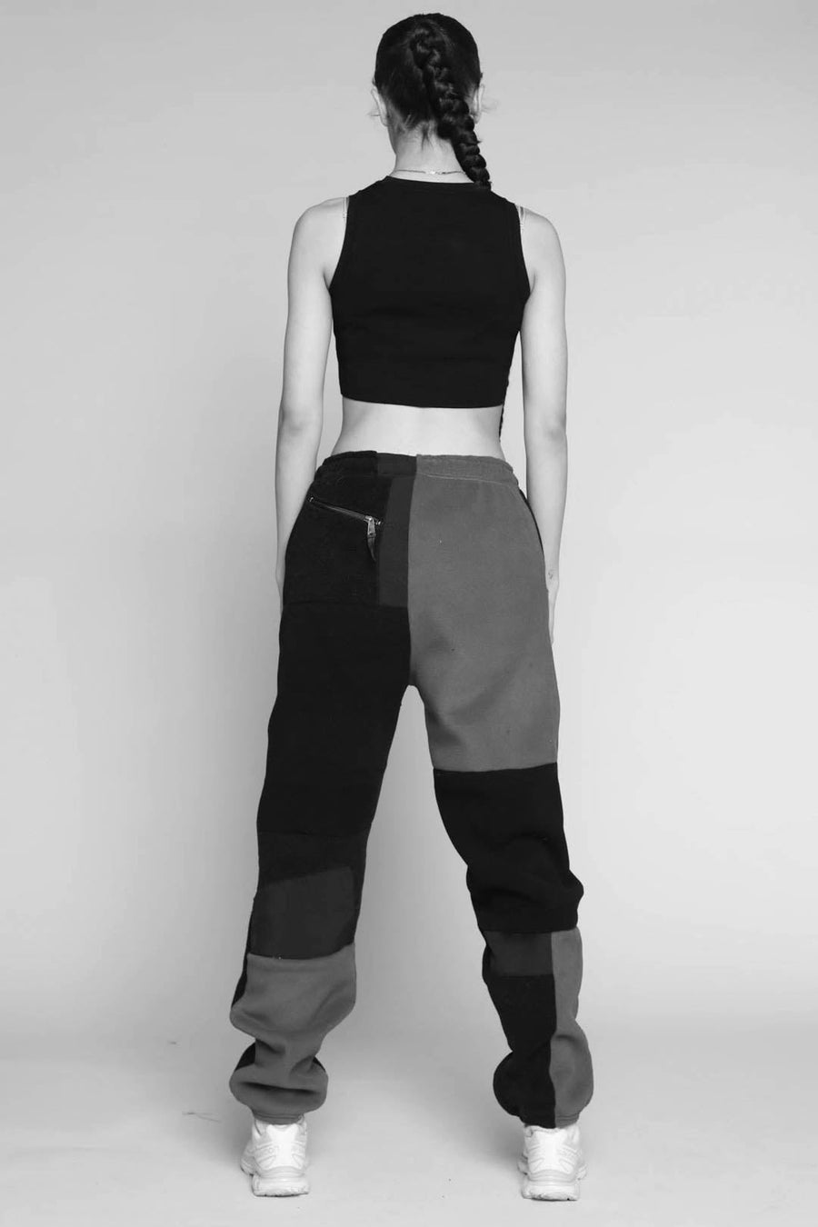 Unisex Rework North Face Patchwork Fleece Pant - Women-XS