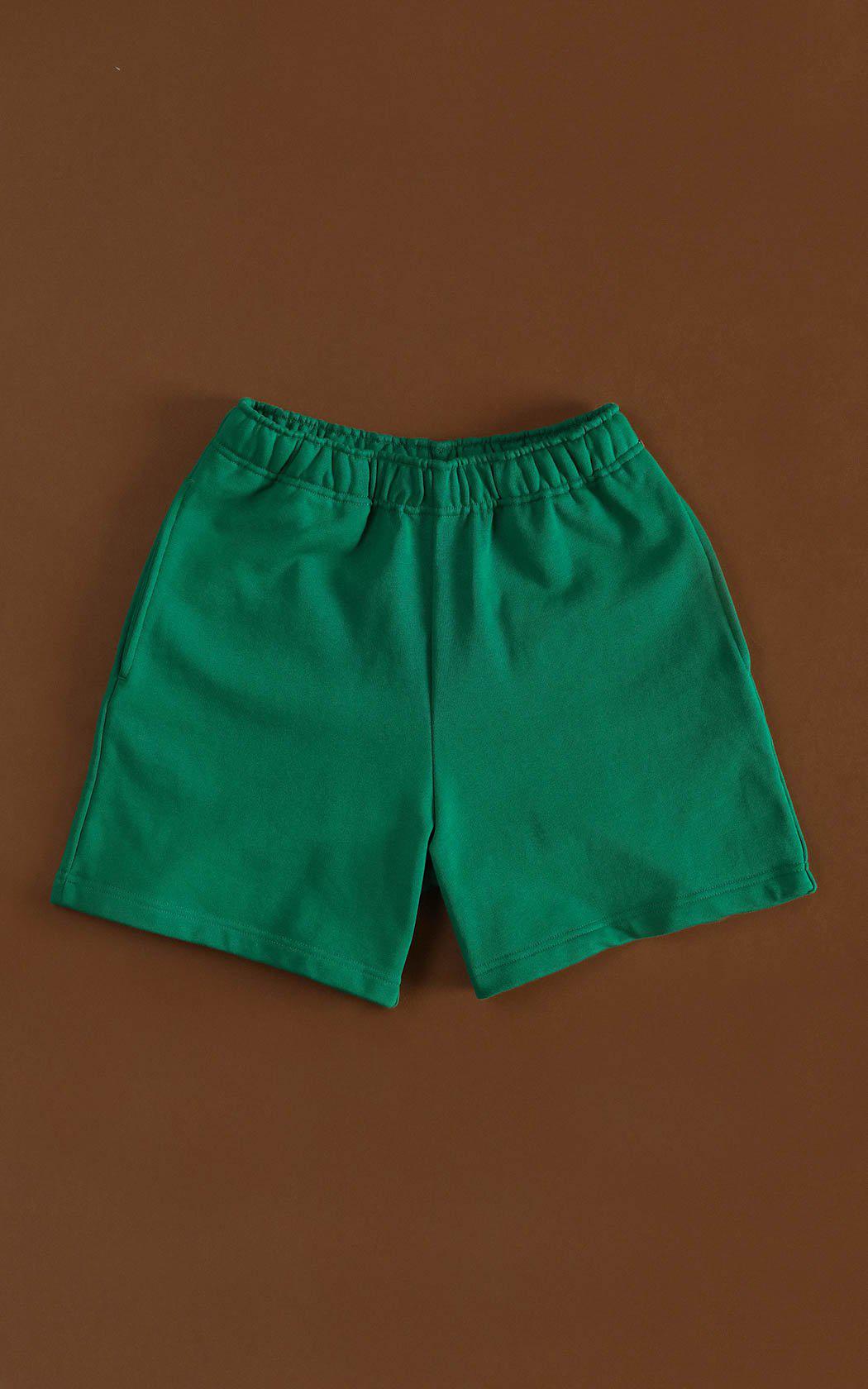 Frankie 100% Organic Cotton Sweatshorts - GREEN-BOTTOMS-Frankie-XS-Frankie Collective Rare Vintage Streetwear Reworks