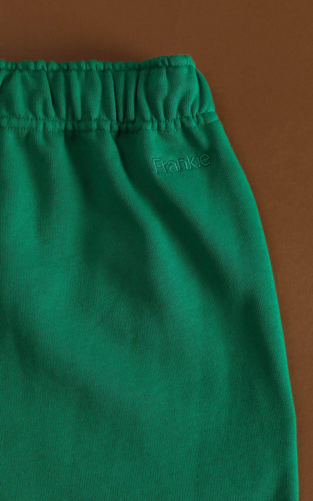 Frankie 100% Organic Cotton Sweatshorts - GREEN-BOTTOMS-Frankie-XS-Frankie Collective Rare Vintage Streetwear Reworks
