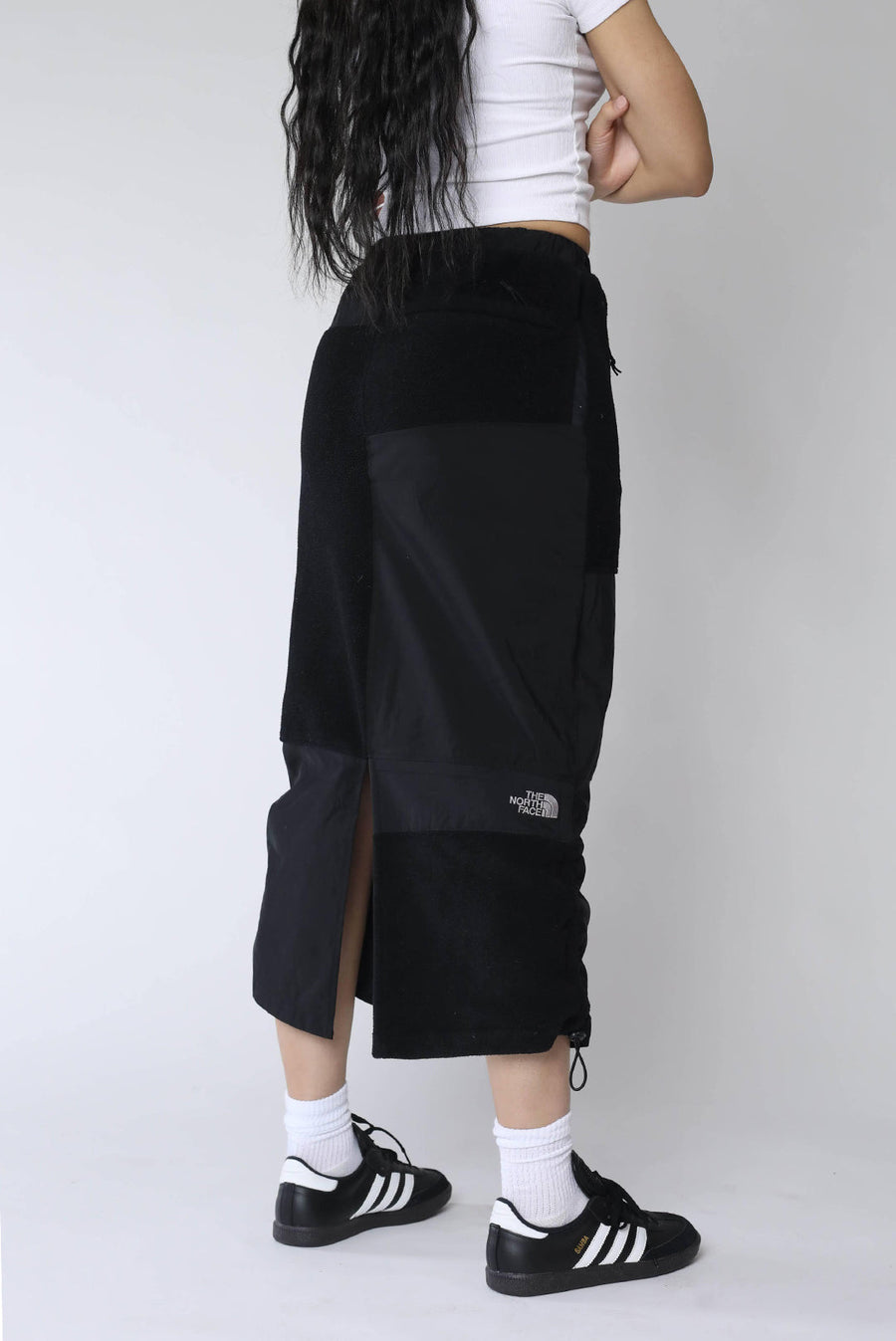 Rework North Face Fleece Midi Skirt