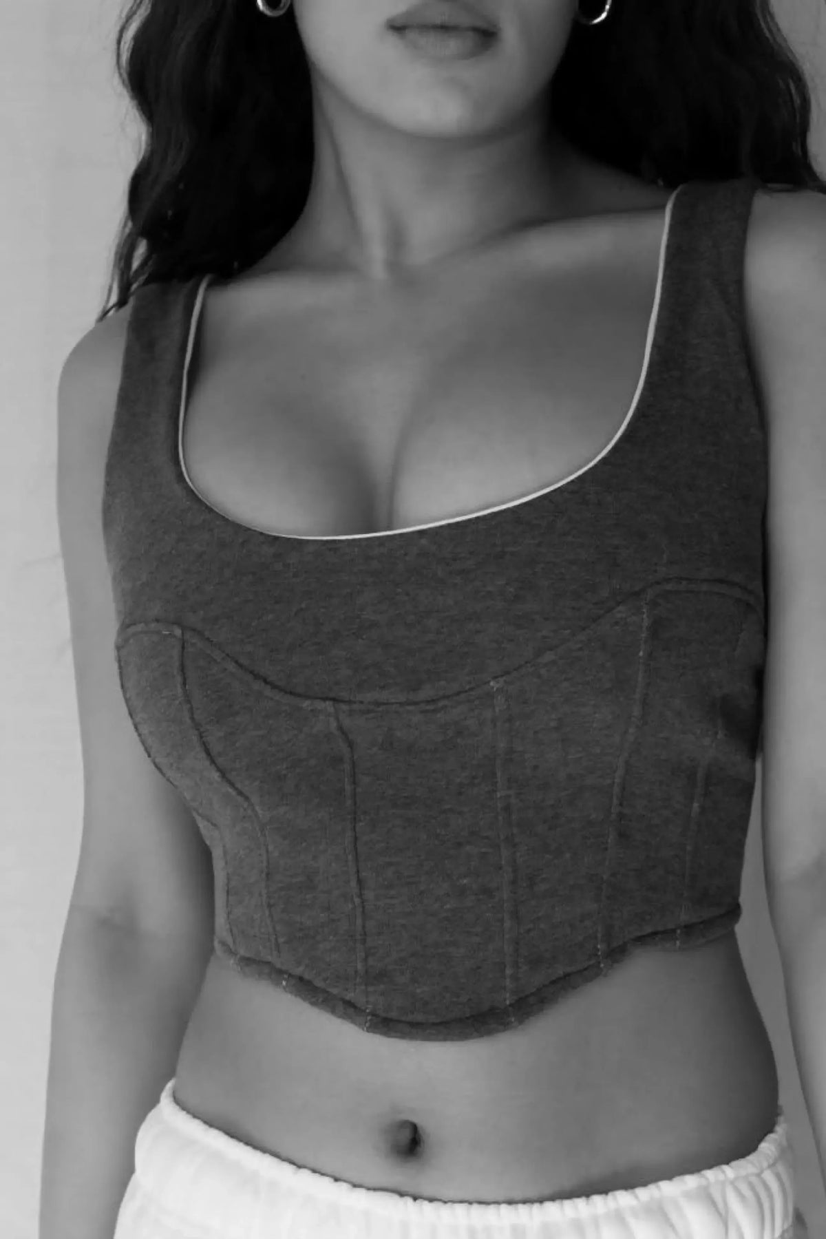 Rework Champion Sweatshirt Bustier - L-TOPS-Champion-Frankie Collective Rare Vintage Streetwear Reworks