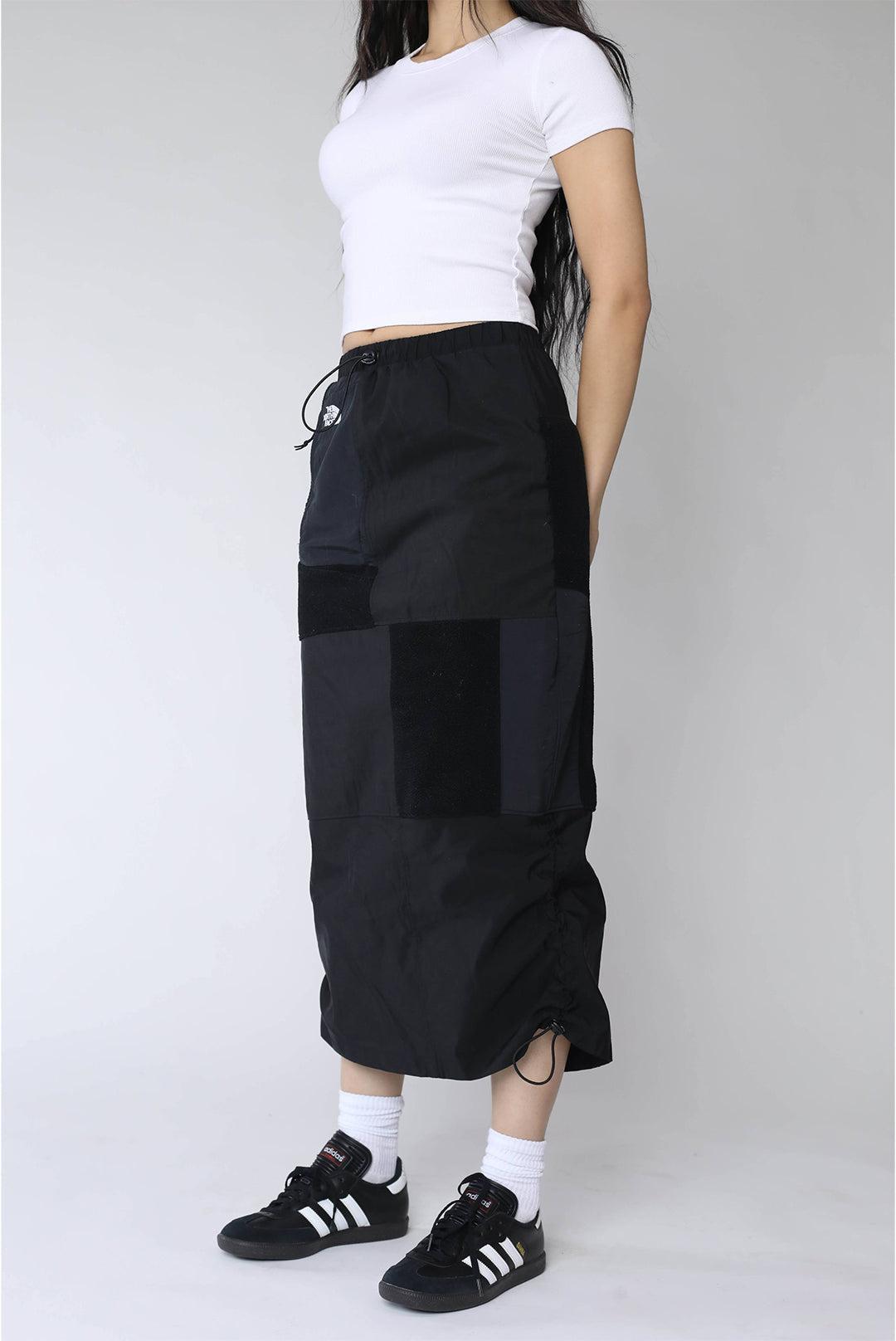 Rework North Face Fleece Midi Skirt